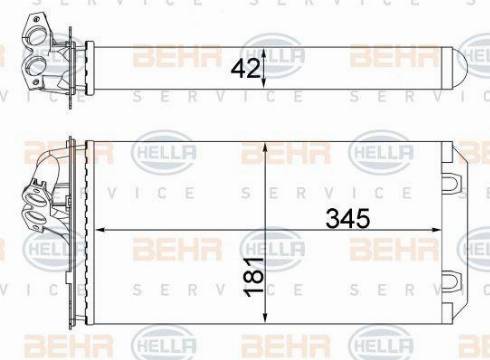 HELLA 8FH 351 308-434 - Scambiatore calore, Riscaldamento abitacolo autozon.pro