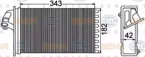 HELLA 8FH 351 308-431 - Scambiatore calore, Riscaldamento abitacolo autozon.pro