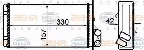 HELLA 8FH 351 308-541 - Scambiatore calore, Riscaldamento abitacolo autozon.pro