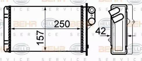 HELLA 8FH 351 308-551 - Scambiatore calore, Riscaldamento abitacolo autozon.pro