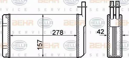 HELLA 8FH 351 308-661 - Scambiatore calore, Riscaldamento abitacolo autozon.pro