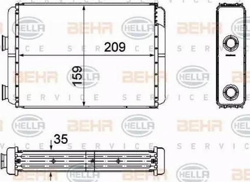 HELLA 8FH 351 308-251 - Scambiatore calore, Riscaldamento abitacolo autozon.pro