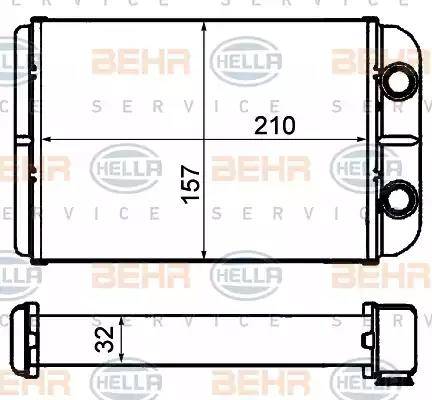 HELLA 8FH 351 308-231 - Scambiatore calore, Riscaldamento abitacolo autozon.pro