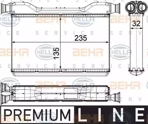 HELLA 8FH 351 315-491 - Scambiatore calore, Riscaldamento abitacolo autozon.pro