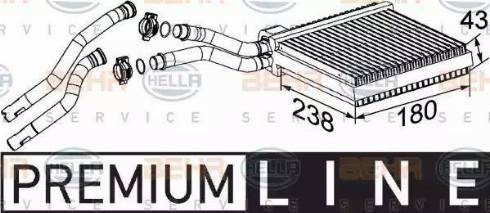 HELLA 8FH 351 315-641 - Scambiatore calore, Riscaldamento abitacolo autozon.pro