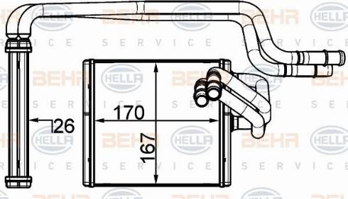 HELLA 8FH 351 315-604 - Scambiatore calore, Riscaldamento abitacolo autozon.pro