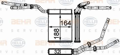 HELLA 8FH 351 315-634 - Scambiatore calore, Riscaldamento abitacolo autozon.pro