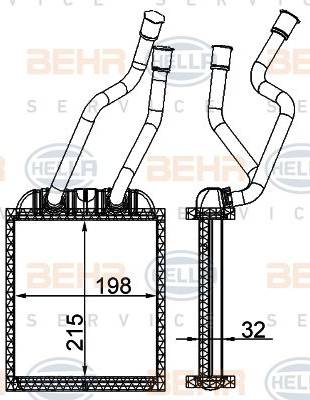 HELLA 8FH 351 315-354 - Scambiatore calore, Riscaldamento abitacolo autozon.pro