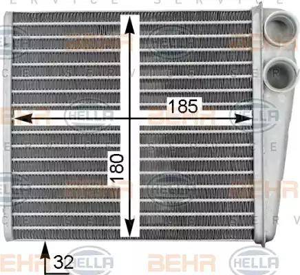 HELLA 8FH 351 315-781 - Scambiatore calore, Riscaldamento abitacolo autozon.pro