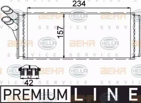 HELLA 8FH 351 311-421 - Scambiatore calore, Riscaldamento abitacolo autozon.pro