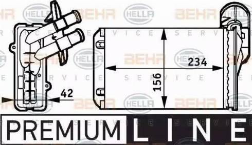 HELLA 8FH 351 311-041 - Scambiatore calore, Riscaldamento abitacolo autozon.pro