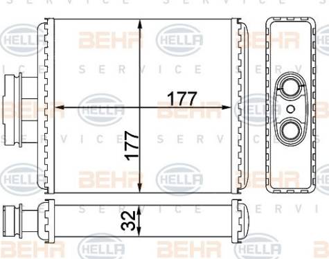 HELLA 8FH 351 311-114 - Scambiatore calore, Riscaldamento abitacolo autozon.pro