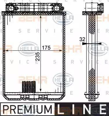 HELLA 8FH 351 311-181 - Scambiatore calore, Riscaldamento abitacolo autozon.pro