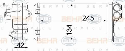 HELLA 8FH 351 311-344 - Scambiatore calore, Riscaldamento abitacolo autozon.pro