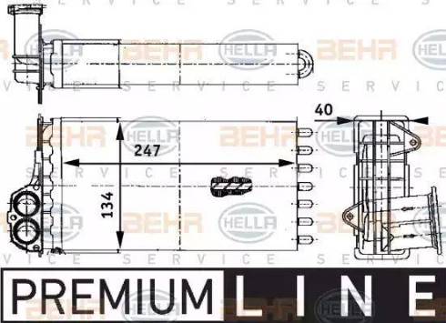 HELLA 8FH 351 311-341 - Scambiatore calore, Riscaldamento abitacolo autozon.pro