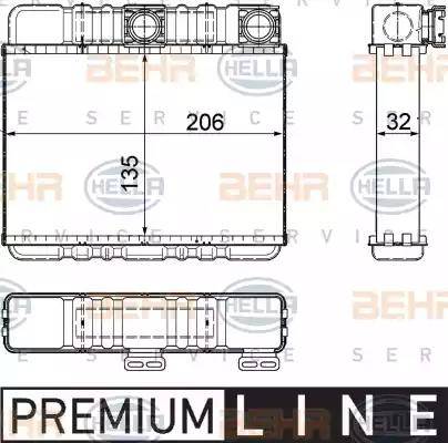 HELLA 8FH 351 311-331 - Scambiatore calore, Riscaldamento abitacolo autozon.pro