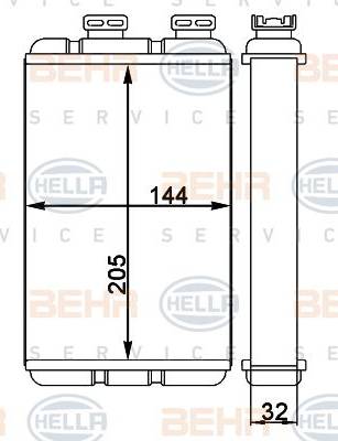 HELLA 8FH 351 311-324 - Scambiatore calore, Riscaldamento abitacolo autozon.pro