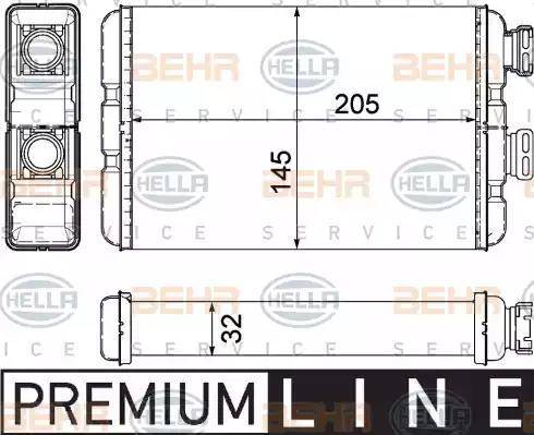 HELLA 8FH 351 311-321 - Scambiatore calore, Riscaldamento abitacolo autozon.pro