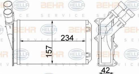 HELLA 8FH 351 311-284 - Scambiatore calore, Riscaldamento abitacolo autozon.pro