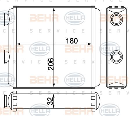 HELLA 8FH 351 311-234 - Scambiatore calore, Riscaldamento abitacolo autozon.pro