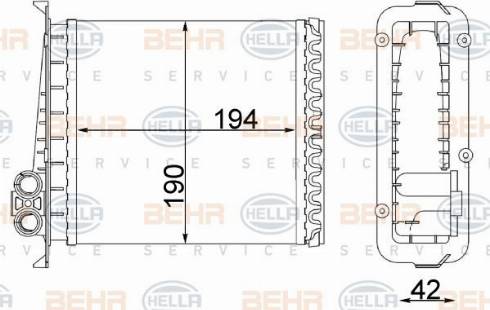 HELLA 8FH 351 311-754 - Scambiatore calore, Riscaldamento abitacolo autozon.pro