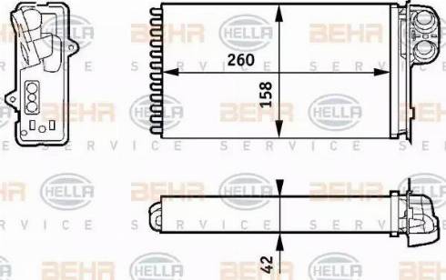 HELLA 8FH 351 313-421 - Scambiatore calore, Riscaldamento abitacolo autozon.pro