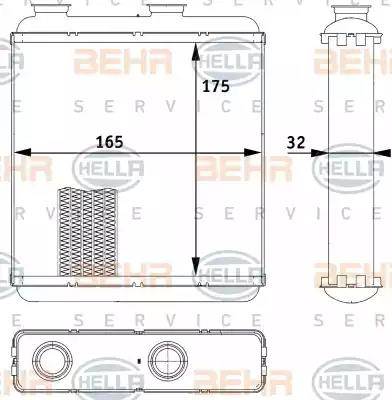 HELLA 8FH 351 313-541 - Scambiatore calore, Riscaldamento abitacolo autozon.pro