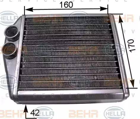 HELLA 8FH 351 313-531 - Scambiatore calore, Riscaldamento abitacolo autozon.pro