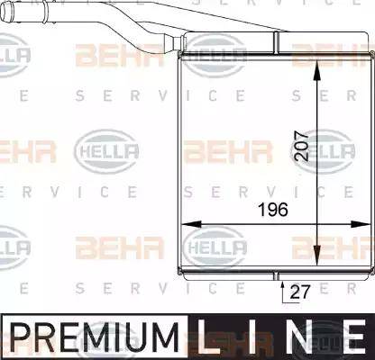 HELLA 8FH 351 313-091 - Scambiatore calore, Riscaldamento abitacolo autozon.pro