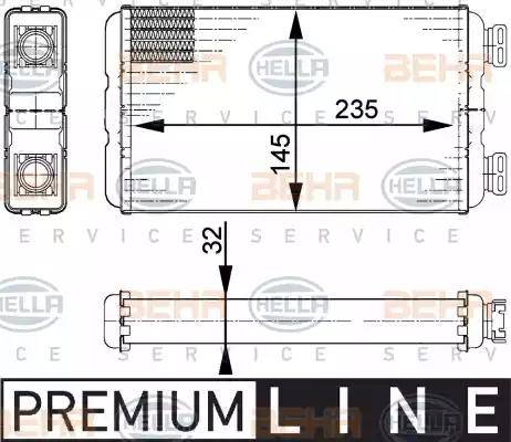 HELLA 8FH 351 313-011 - Scambiatore calore, Riscaldamento abitacolo autozon.pro