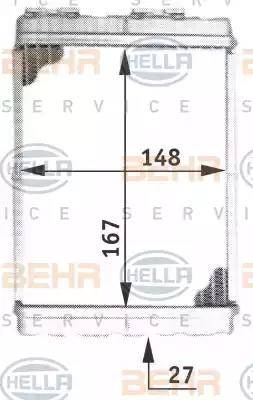 HELLA 8FH 351 313-081 - Scambiatore calore, Riscaldamento abitacolo autozon.pro