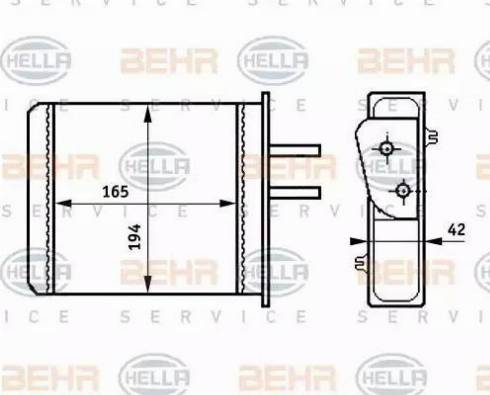 HELLA 8FH 351 313-351 - Scambiatore calore, Riscaldamento abitacolo autozon.pro