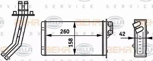 HELLA 8FH 351 313-311 - Scambiatore calore, Riscaldamento abitacolo autozon.pro