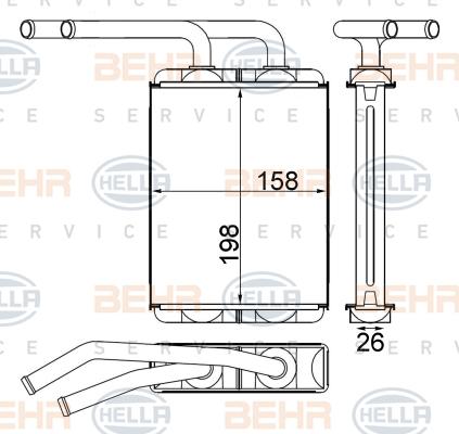 HELLA 8FH 351 313-324 - Scambiatore calore, Riscaldamento abitacolo autozon.pro