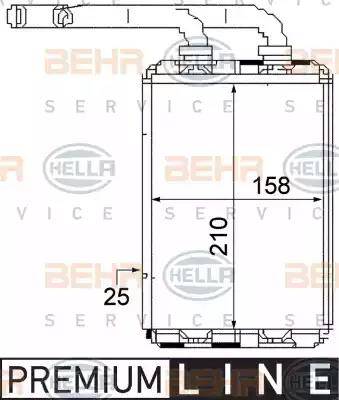 HELLA 8FH 351 313-321 - Scambiatore calore, Riscaldamento abitacolo autozon.pro