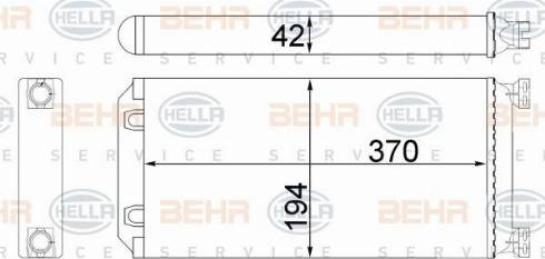 HELLA 8FH 351 312-554 - Scambiatore calore, Riscaldamento abitacolo autozon.pro