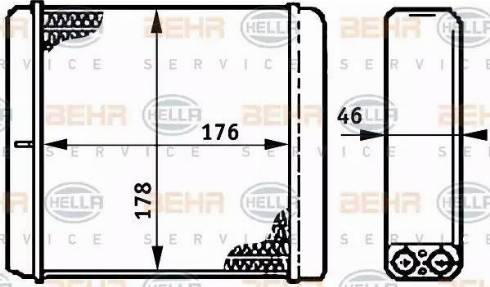 HELLA 8FH 351 312-091 - Scambiatore calore, Riscaldamento abitacolo autozon.pro