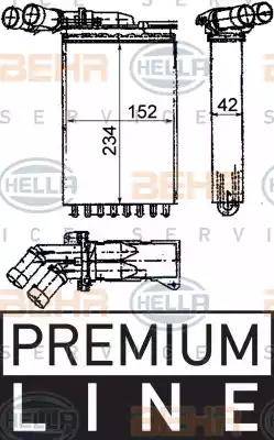 HELLA 8FH 351 312-171 - Scambiatore calore, Riscaldamento abitacolo autozon.pro