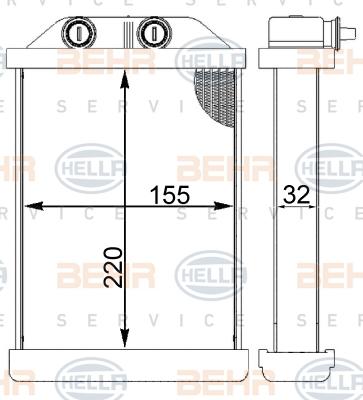 HELLA 8FH 351 331-444 - Scambiatore calore, Riscaldamento abitacolo autozon.pro