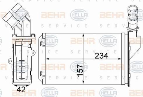 HELLA 8FH 351 331-404 - Scambiatore calore, Riscaldamento abitacolo autozon.pro