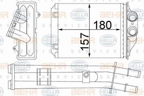 HELLA 8FH 351 331-354 - Scambiatore calore, Riscaldamento abitacolo autozon.pro