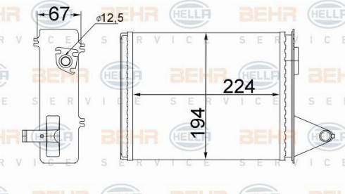 HELLA 8FH 351 331-364 - Scambiatore calore, Riscaldamento abitacolo autozon.pro