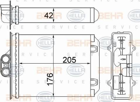 HELLA 8FH 351 331-384 - Scambiatore calore, Riscaldamento abitacolo autozon.pro