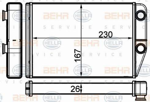 HELLA 8FH 351 331-764 - Scambiatore calore, Riscaldamento abitacolo autozon.pro