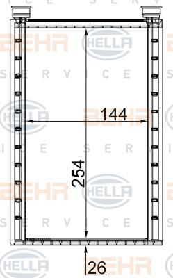 HELLA 8FH 351 331-734 - Scambiatore calore, Riscaldamento abitacolo autozon.pro