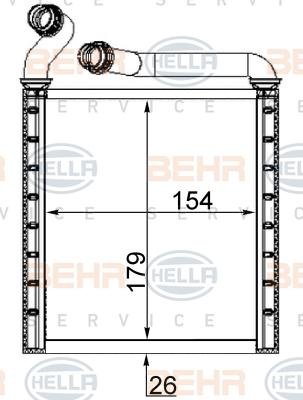 HELLA 8FH 351 331-724 - Scambiatore calore, Riscaldamento abitacolo autozon.pro