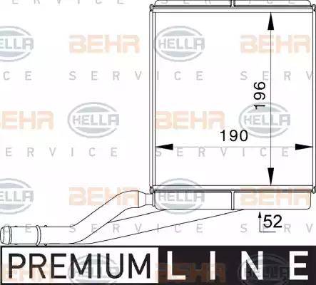 HELLA 8FH 351 333-011 - Scambiatore calore, Riscaldamento abitacolo autozon.pro