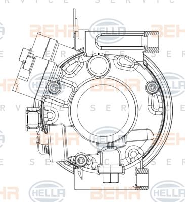 HELLA 8FK 351 008-071 - Compressore, Climatizzatore autozon.pro