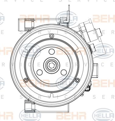 HELLA 8FK 351 008-071 - Compressore, Climatizzatore autozon.pro