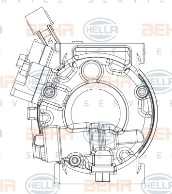 HELLA 8FK 351 008-101 - Compressore, Climatizzatore autozon.pro